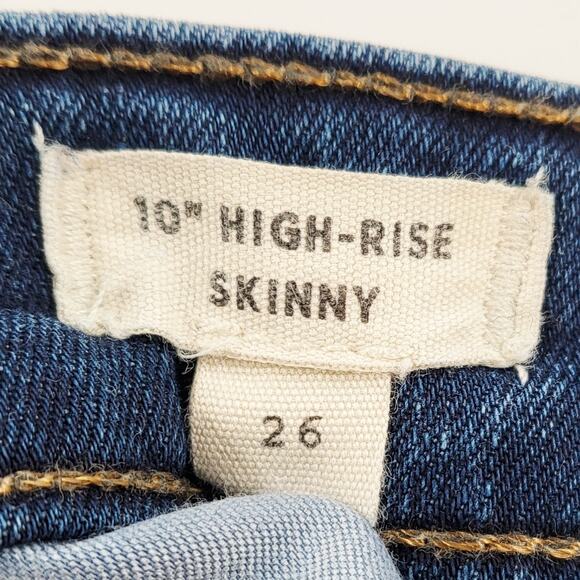 Madewell 10" High-Rise Skinny Jeans 5-Pockets Zip Button Fly Women's Size 26 - Picture 8 of 9
